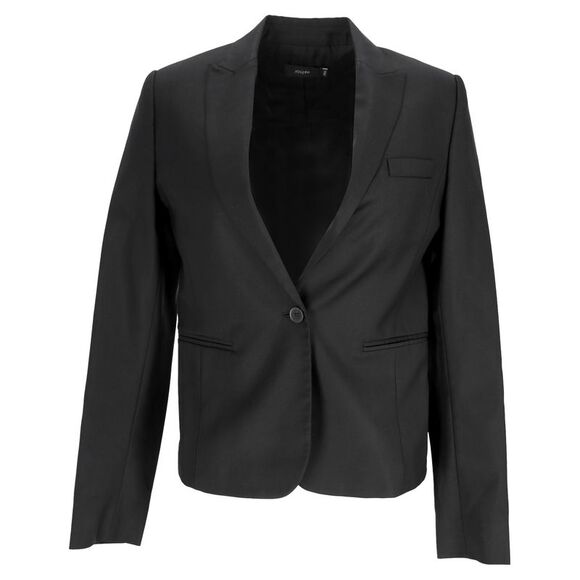 Joseph Single-Breasted Blazer with Pockets in Black Wool